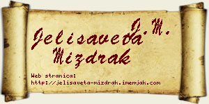 Jelisaveta Mizdrak vizit kartica